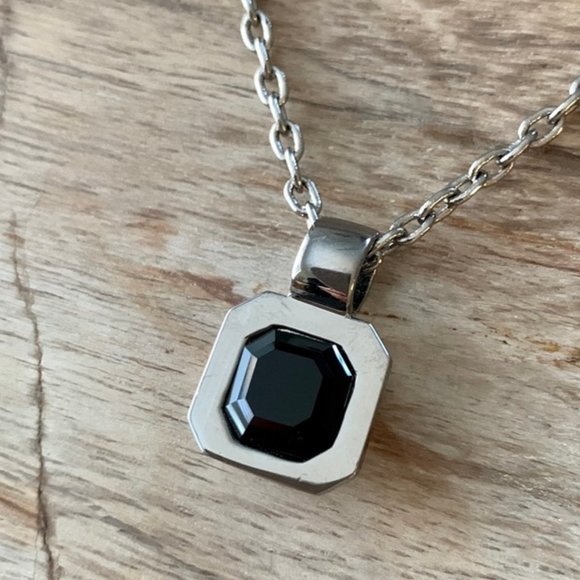 Dyrberg/Kern Mirren onyx black Swarovski crystal necklace - Picture 4 of 6